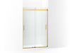 KOHLER K-706010-L Levity Sliding shower door, 74" H x 44-5/8 - 47-5/8" W, with 3/8" thick Crystal Clear glass and blade handles