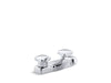 KOHLER 7404-2A-CP Triton Centerset Commercial Bathroom Sink Faucet With Standard Handles, Drain Not Included in Polished Chrome