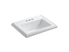 KOHLER K-2241-4 Memoirs Classic Classic drop-in bathroom sink with 4" centerset faucet holes