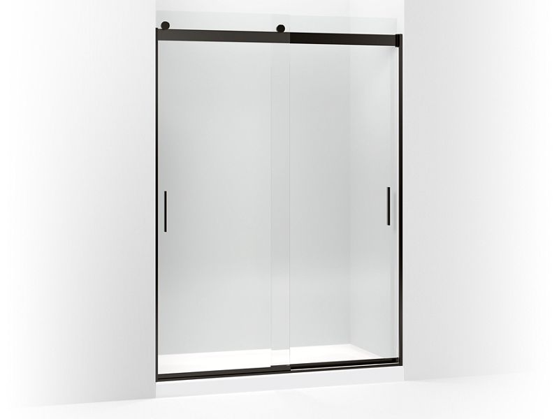 KOHLER K-706013-L Levity Sliding shower door, 82" H x 56-5/8 - 59-5/8" W, with 3/8" thick Crystal Clear glass