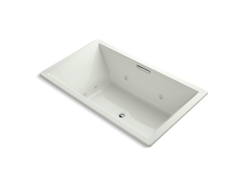 KOHLER K-1174-H2-NY Underscore Rectangle 72" x 42" drop-in whirlpool with heater without jet trim and with center drain