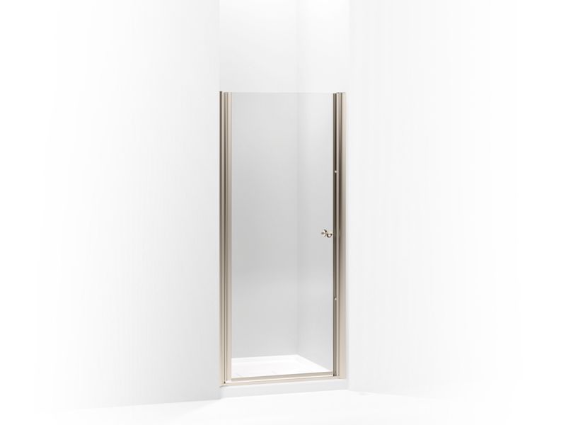 KOHLER K-702402-L Fluence Pivot shower door, 65-1/2" H x 30 - 31-1/2" W, with 1/4" thick Crystal Clear glass
