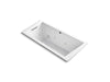 KOHLER K-1822-XH2G-0 Underscore Rectangle 66" x 32" drop-in whirlpool + BubbleMassage(TM) Air Bath