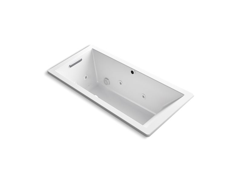 KOHLER K-1822-XH2G-0 Underscore Rectangle 66" x 32" drop-in whirlpool + BubbleMassage(TM) Air Bath