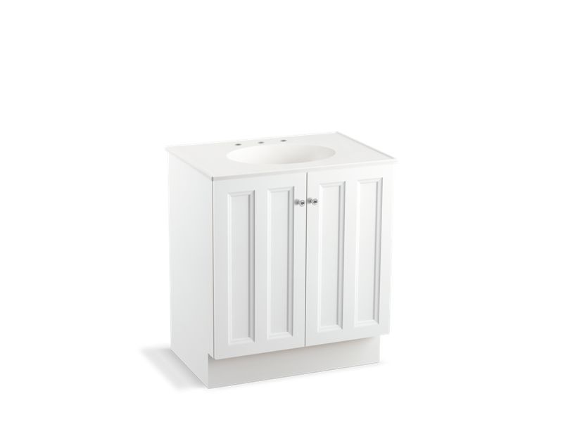 KOHLER K-99515-TK-1WA Damask 30" bathroom vanity cabinet with toe kick and 2 doors