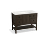 KOHLER K-99568-1WC Marabou 42" bathroom vanity cabinet with 1 door and 4 drawers