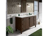 KOHLER K-99536-LG-1WB Poplin 60" bathroom vanity cabinet with legs, 2 doors and 6 drawers