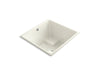KOHLER 1968-96 Underscore Cube 48" X 48" Drop-In Bath With Center Drain in Biscuit