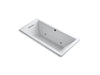 KOHLER K-1822-GCW-0 Underscore Rectangle 66" x 32" drop-in BubbleMassage(TM) Air Bath with reversible drain and Bask(TM) heated surface