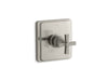 KOHLER TS13135-3B-BN Pinstripe Rite-Temp(R) Valve Trim With Cross Handle in Vibrant Brushed Nickel