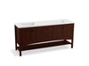 KOHLER K-99560-1WG Marabou 72" bathroom vanity cabinet with 4 doors and 2 drawers