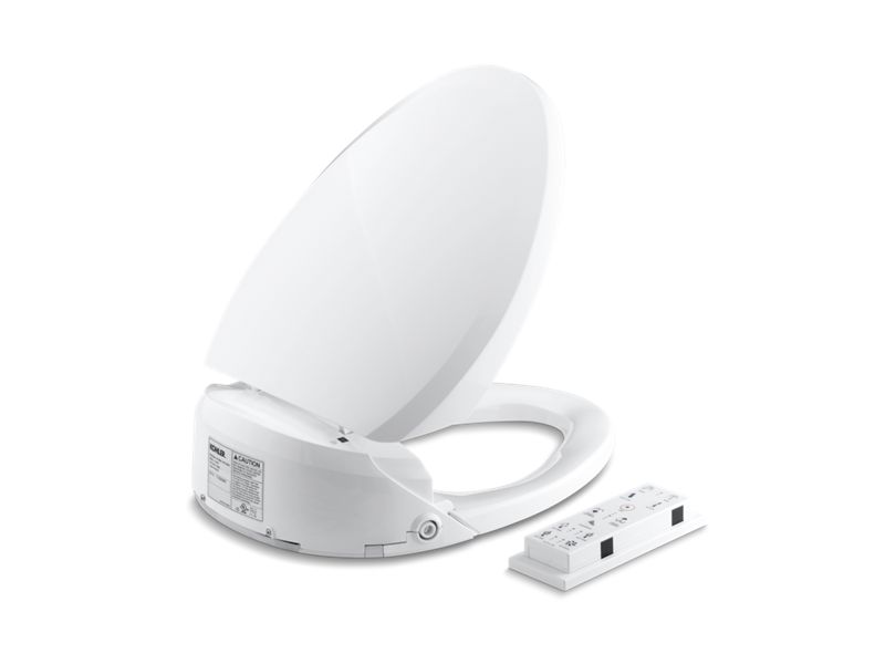 KOHLER 4744-0 C3-201 Quiet-Close Nightlight Elongated Bidet Toilet Seat in White
