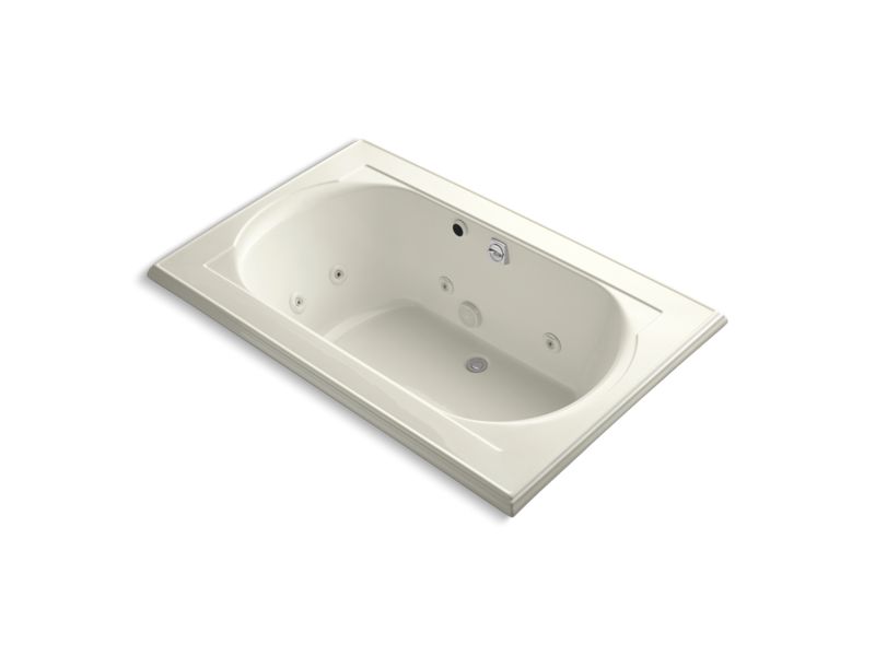 KOHLER K-1170-H2-96 Memoirs 66" x 42" drop-in whirlpool with reversible drain and heater without jet trim