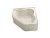 KOHLER K-1160-HL-47 Tercet 60" x 60" whirlpool with integral flange, heater and center drain