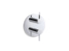 KOHLER T10941-4-CP Stillness Valve Trim With Lever Handles For Stacked Valve, Requires Valve in Polished Chrome