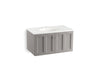 KOHLER K-99518-1WT Damask 36" wall-hung bathroom vanity cabinet with 2 doors