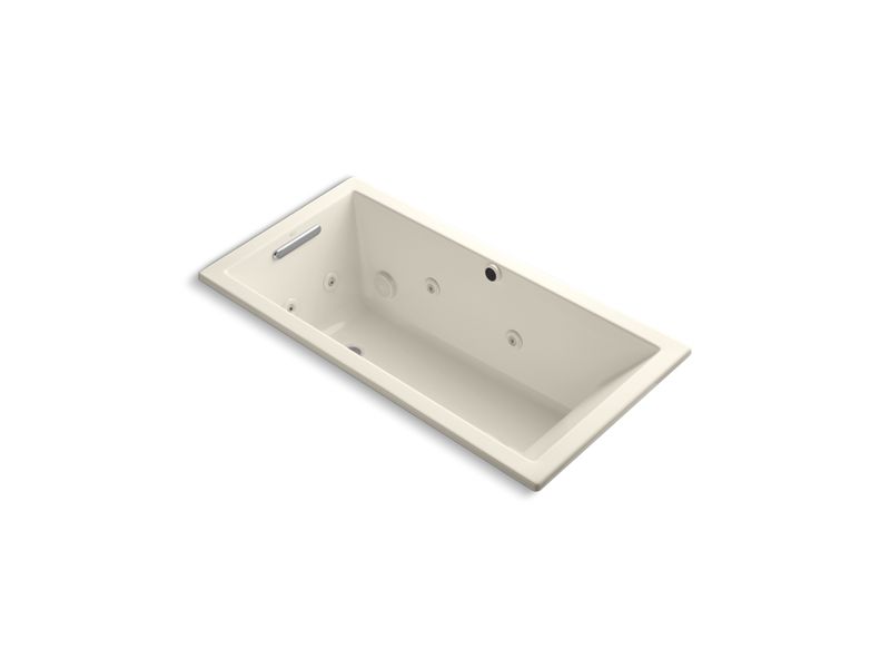 KOHLER K-1167-H2-47 Underscore Rectangle 60" x 30" drop-in whirlpool with heater without jet trim