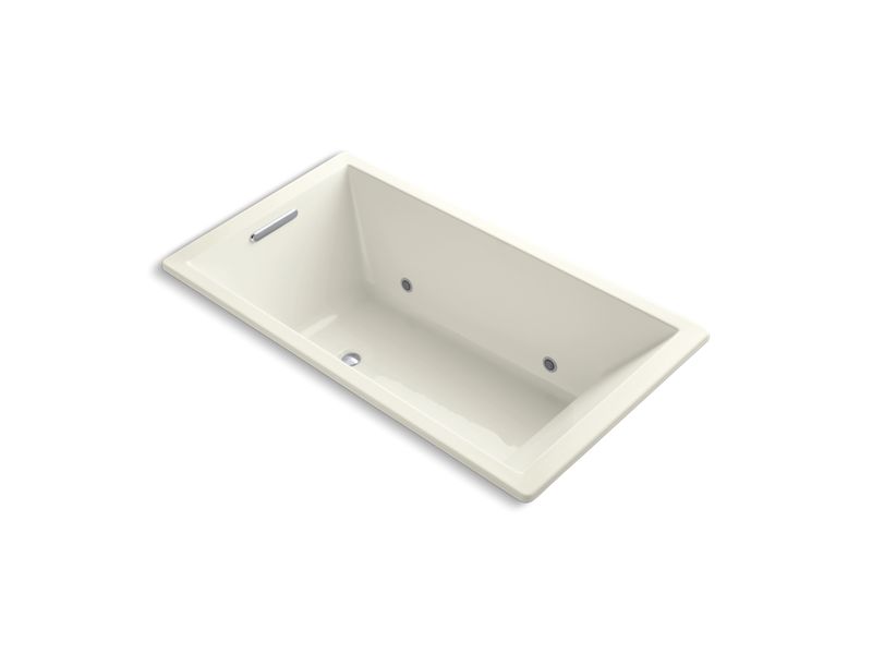 KOHLER K-1173-VBC-96 Underscore Rectangle 66" x 36" drop-in VibrAcoustic bath with end drain and chromatherapy