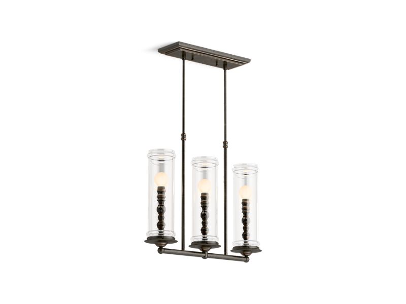 KOHLER 23344-CH03-BZL Damask Three-Light Linear in Oil Rubbed Bronze