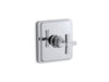 KOHLER TS13135-3B-CP Pinstripe Rite-Temp(R) Valve Trim With Cross Handle in Polished Chrome