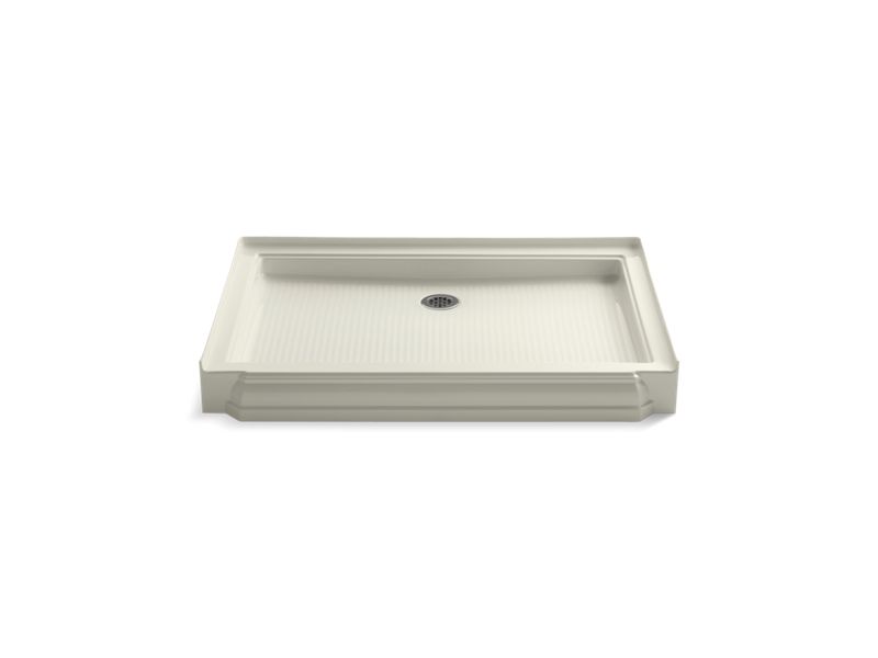 KOHLER K-9549 Memoirs 48" x 34" single threshold rear center drain shower base