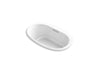 KOHLER K-5714-VBW Underscore 59-11/16" x 35-5/8" drop-in VibrAcoustic bath with Bask heated surface