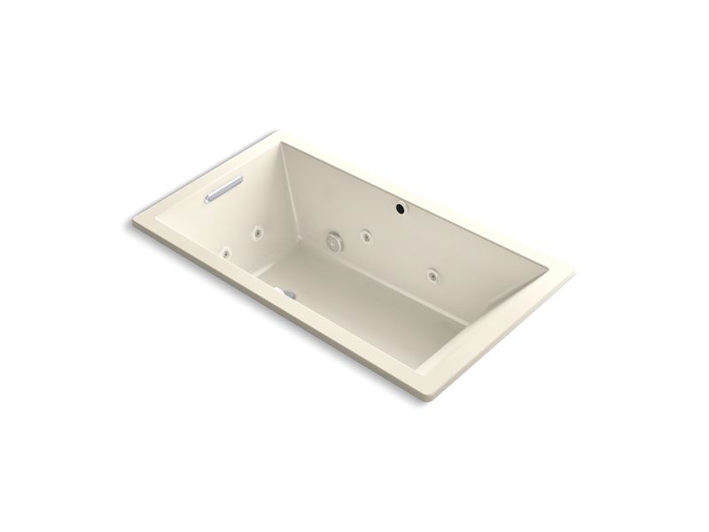 KOHLER K-1173-XH2G-47 Underscore Rectangle 66" x 36" drop-in whirlpool + BubbleMassage(TM) Air Bath