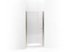 KOHLER 702408-L-MX Fluence Pivot Shower Door, 65-1/2" H X 33-3/4 - 35-1/4" W, With 1/4" Thick Crystal Clear Glass in Matte Nickel