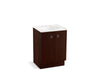KOHLER K-99500-TK-1WG Jacquard 24" bathroom vanity cabinet with toe kick and 2 doors