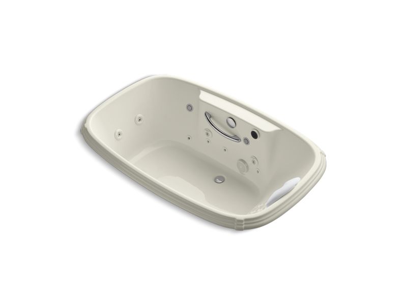 KOHLER K-1457-LV-96 Portrait 67" x 42" drop-in Effervescence + whirlpool with spa/massage package and left-hand pump