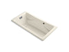 KOHLER K-865-GCP-47 Tea-for-Two 72" x 36" drop-in BubbleMassage air bath with Polished Chrome airjet finish