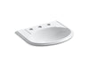 KOHLER K-2279-8-0 Devonshire Drop-in bathroom sink with 8" widespread faucet holes