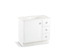 KOHLER K-99507-TKR-1WA Jacquard 36" bathroom vanity cabinet with toe kick, 1 door and 3 drawers on right