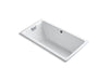 KOHLER K-856-GCP-0 Tea-for-Two 66" x 36" drop-in BubbleMassage air bath with Polished Chrome airjet finish finish