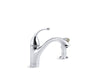 KOHLER 10416-CP Fort?? 2-Hole Kitchen Sink Faucet With 9-1/16" Spout, Matching Finish Sidespray in Polished Chrome