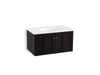 KOHLER K-99518-1WU Damask 36" wall-hung bathroom vanity cabinet with 2 doors