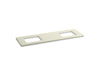 KOHLER 5462-S35 Solid/Expressions 73" Vanity Top With Double Verticyl(R) Rectangular Cutout in Biscuit Expressions
