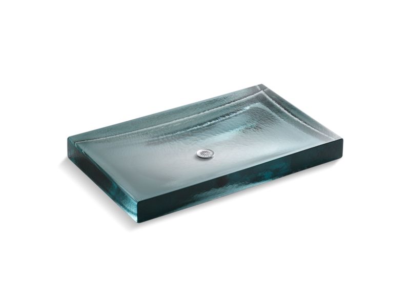 KOHLER 2369-B11 Antilia Wading Pool Glass Vessel Bathroom Sink in Ice
