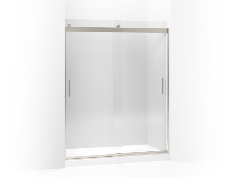KOHLER K-706164-L Levity Sliding shower door, 74" H x 56-5/8 - 59-5/8" W, with 5/16" thick Crystal Clear glass