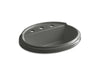 KOHLER K-2992-8-58 Tresham Oval Drop-in bathroom sink with 8" widespread faucet holes