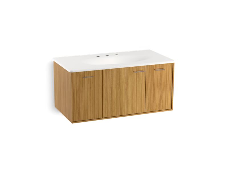 KOHLER K-99561-1WN Jute 42" wall-hung bathroom vanity cabinet with 1 door and 2 drawers