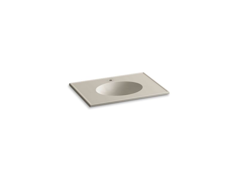 KOHLER K-2796-1 Ceramic/Impressions 31" oval vanity-top bathroom sink with single faucet hole