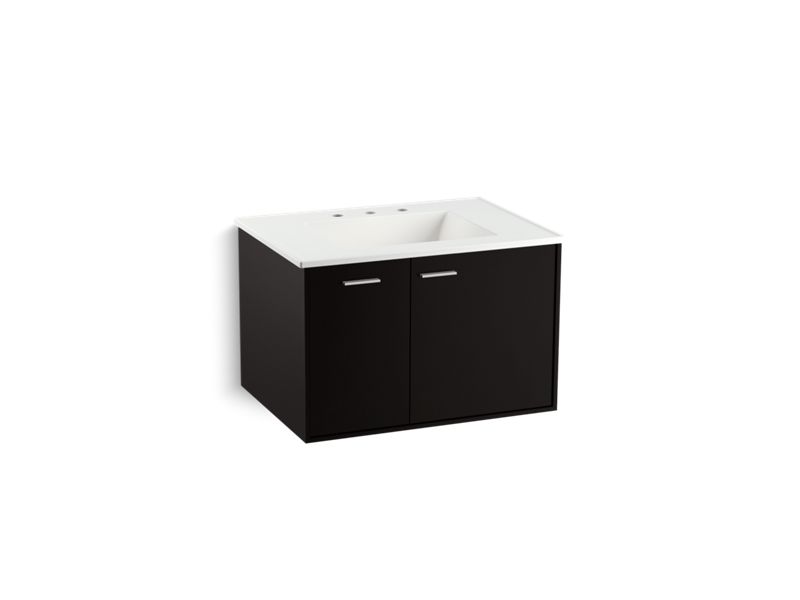 KOHLER K-99541-L-1WU Jute 30" wall-hung bathroom vanity cabinet with 1 door and 1 drawer on left