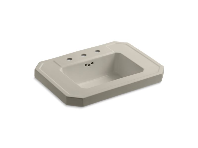 KOHLER K-2323-8-G9 Kathryn Bathroom sink basin with 8" widespread faucet holes