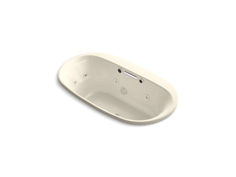 KOHLER K-5716-XH2G-47 Underscore Oval 66" x 36" drop-in whirlpool + BubbleMassage(TM) Air Bath