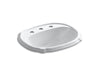KOHLER K-2189-8-0 Portrait Drop-in bathroom sink with 8" widespread faucet holes