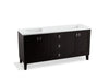 KOHLER K-99538-LG-1WU Poplin 72" bathroom vanity cabinet with legs, 4 doors and 3 drawers