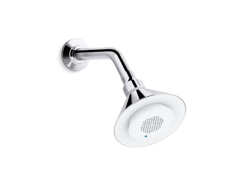 KOHLER 9245-E-CP Moxie 2.0 Gpm Single-Function Showerhead With Wireless Speaker in Polished Chrome