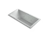 KOHLER K-1835-XH2G-95 Underscore Rectangle 72" x 36" drop-in whirlpool + BubbleMassage(TM) Air Bath with center drain