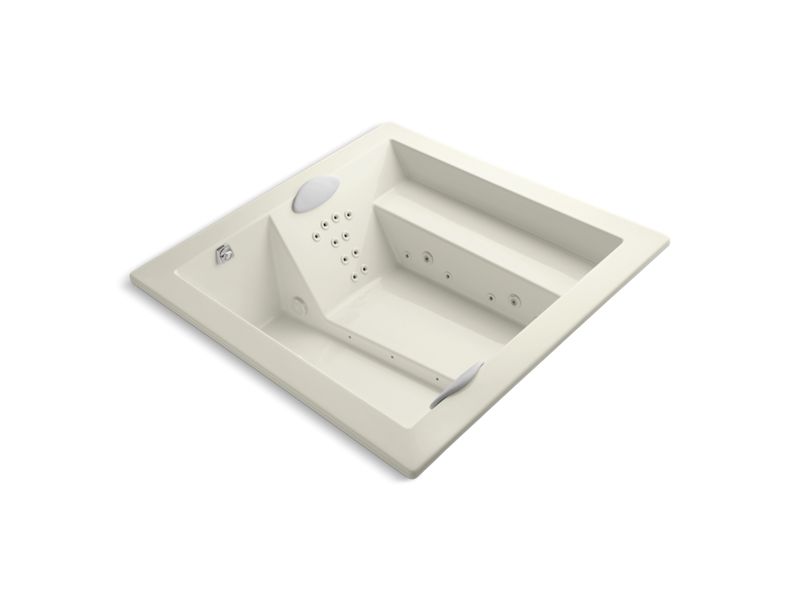 KOHLER 1111-VLN-96 Consonance 69" X 69" Drop-In Whirlpool With Bodymassage(Tm) Backjet in Biscuit